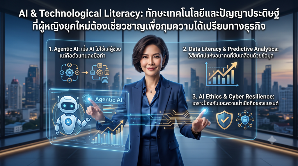 AI & Technological Literacy: ทักษะเทคโนโลยีและปัญญาประดิษฐ์ที่ผู้หญิงยุคใหม่ต้องเชี่ยวชาญเพื่อกุมความได้เปรียบทางธุรกิจ
